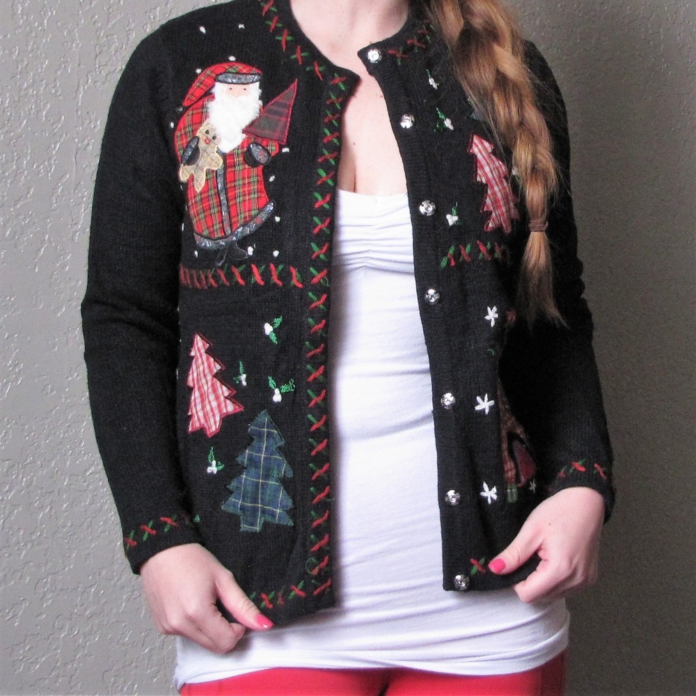 Small Black "Ugly" Christmas Sweater